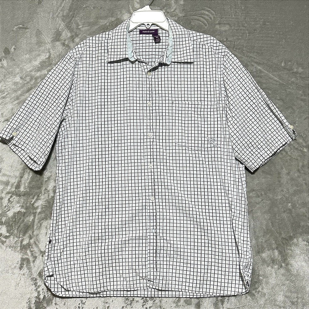 Y2k Rocawear Bowling Shirt Mens XL Check Embroidered Hip Hop Streetwear Casual